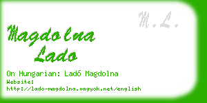 magdolna lado business card