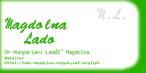 magdolna lado business card